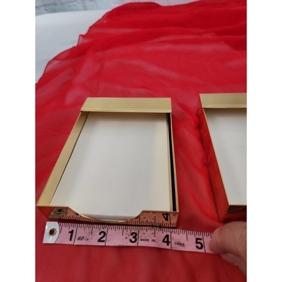 Set of 2 brass note‎ holders made in Hong Kong - Picture 2 of 5